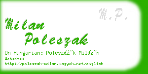 milan poleszak business card